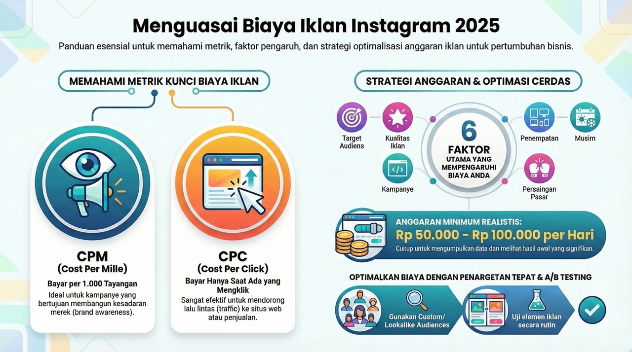 Infografis Biaya Iklan Instagram 2025